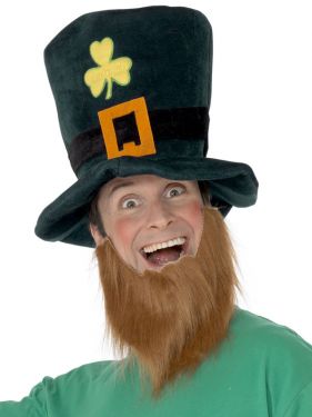 Leprechaun St Patricks Day Fancy Dress Hat & Beard